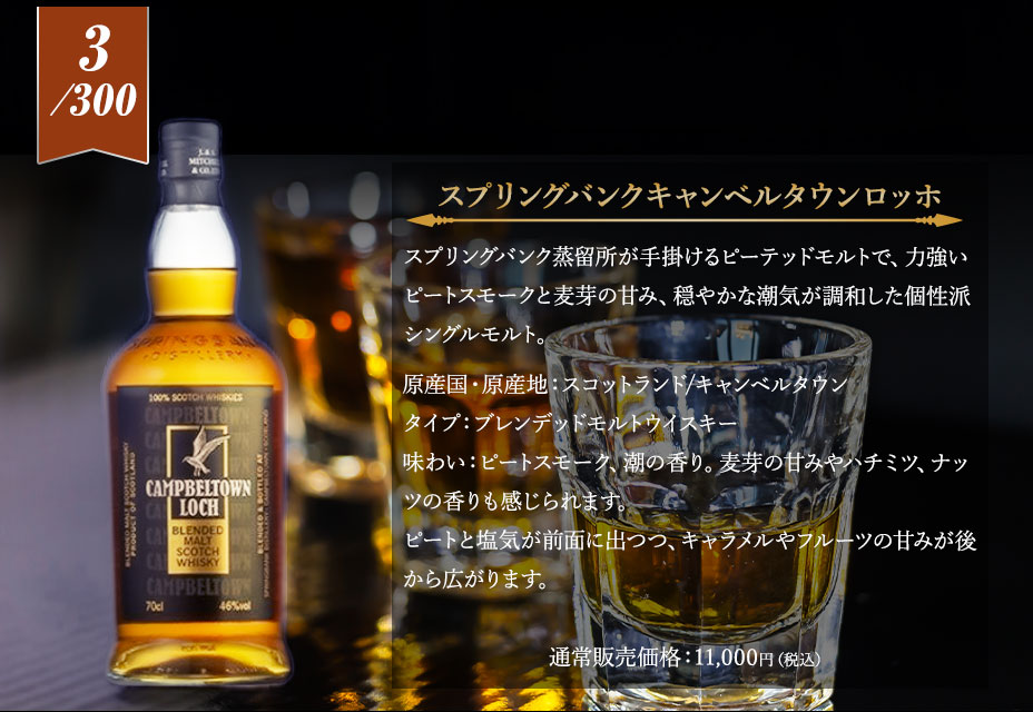 ５等賞：スプリングバンクキャンベルタウンロッホ