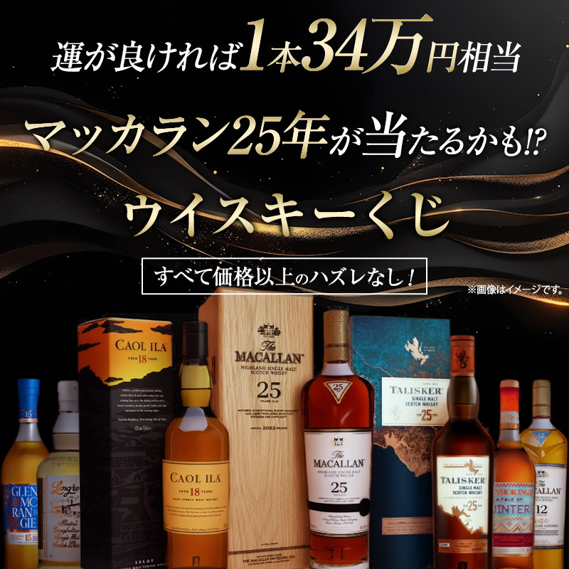 高級ウイスキーが当たる!?ウイスキーくじ